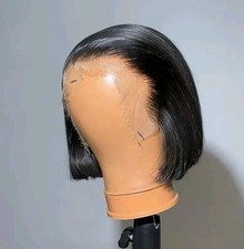 8" Bob Wig Human Hair 13x4