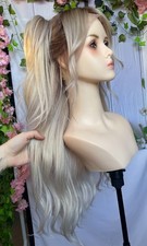 22" human hair wig Ashy