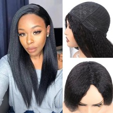 Human Hair Wig Yaki Straight