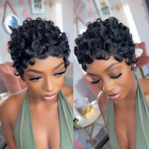 Pixie cut wigs for - ,