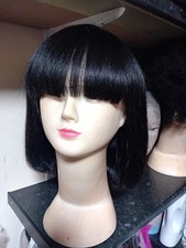 8inch Short Bob Wig With Bangs