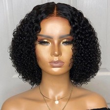 Wigs Curly Human Hair Short