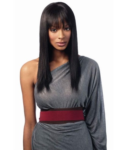 Sleek human hair wig - human,